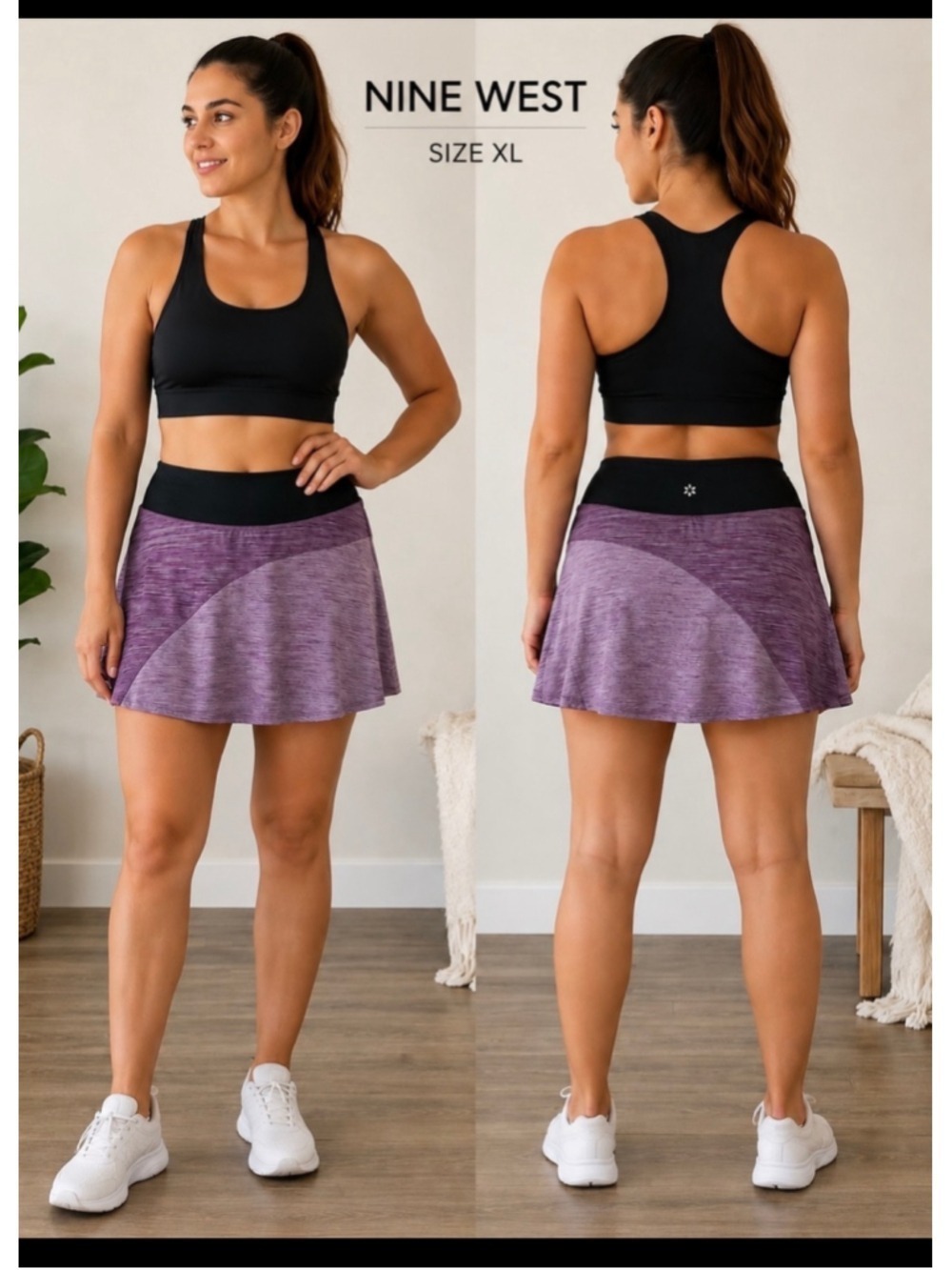 Nine West Active Skort with attached biker style short Woman’s size XL